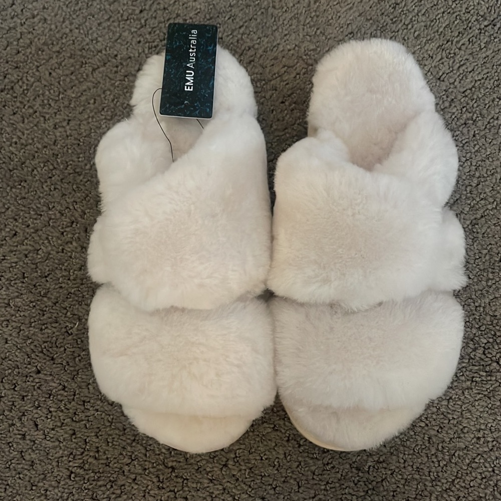 Soft so comfortable fury yummy slippers. New w tags. Size 40 euro. 9 US
